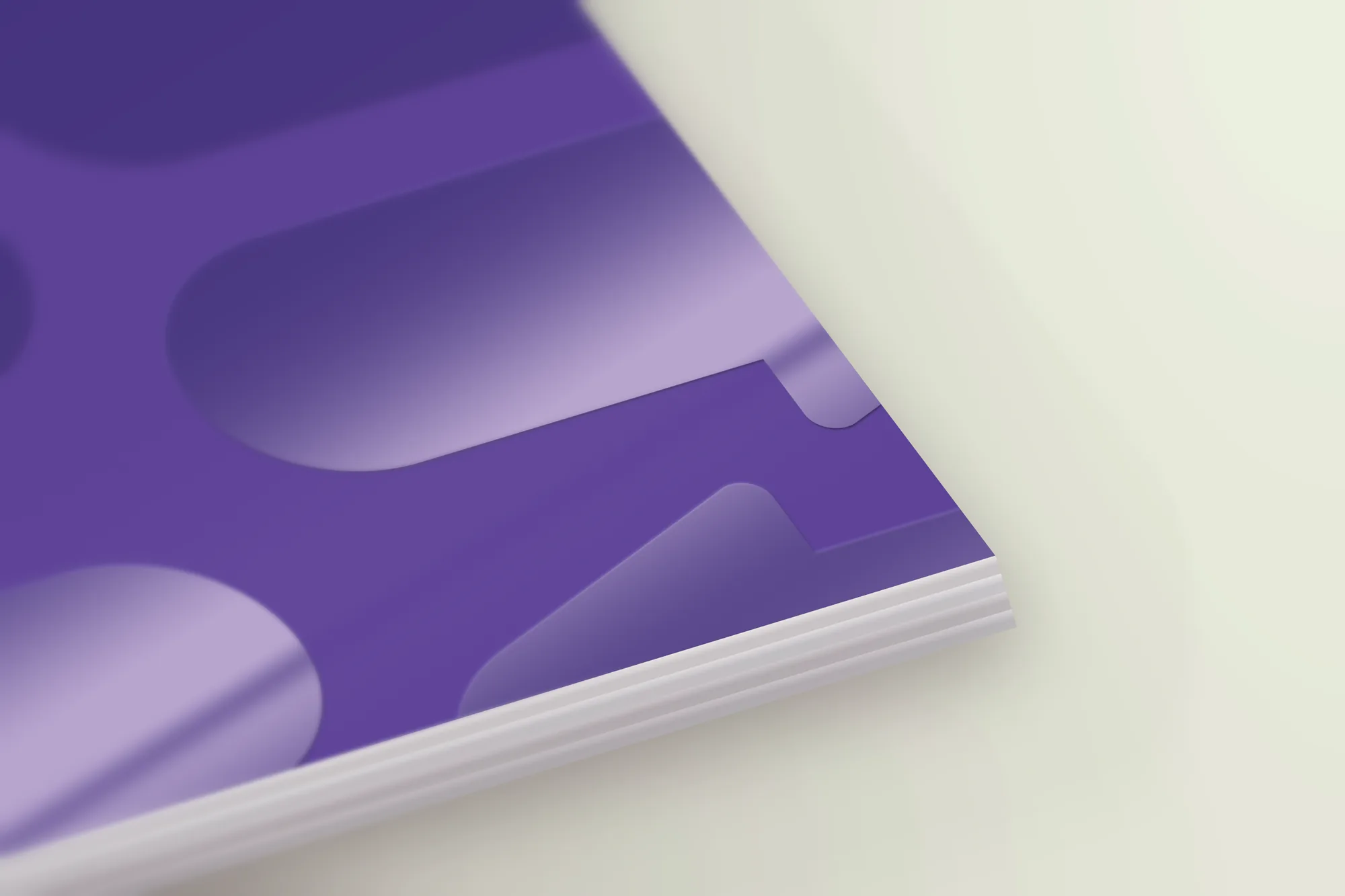 Close-up of the corner of a Zeal business card with a spot UV pattern